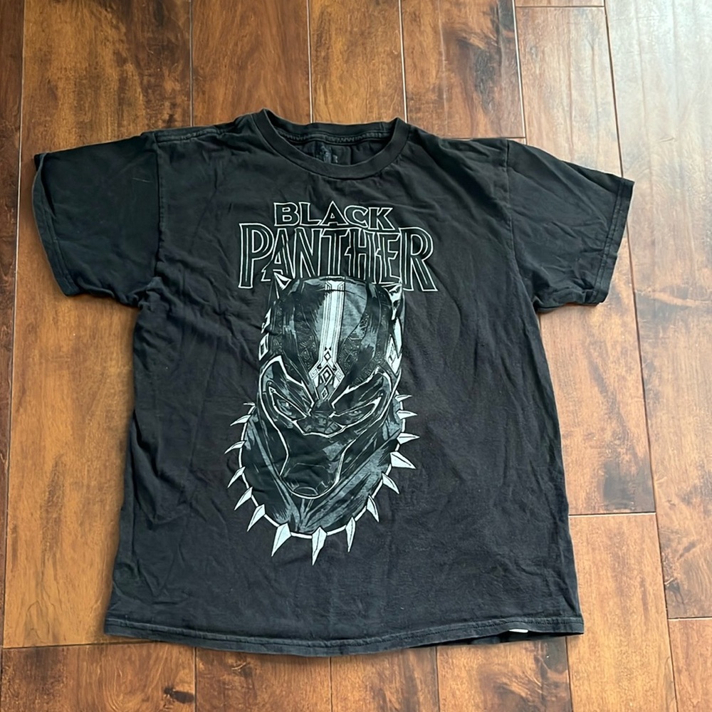 Boys black Black Panther tee shirt